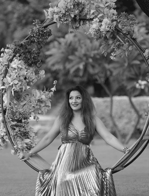 A family celebrating a local festival